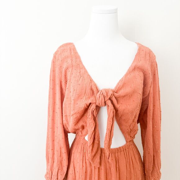 L*SPACE Revolve Cut Out Mini Dress Size Small Boho Gypsy Romantic Whimsy - Picture 3 of 5